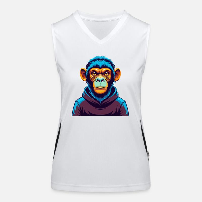 Affe Bunte Kawaii Cartoon Figur Clipart Funktionelles Kontrast-Tank Top für Frauen