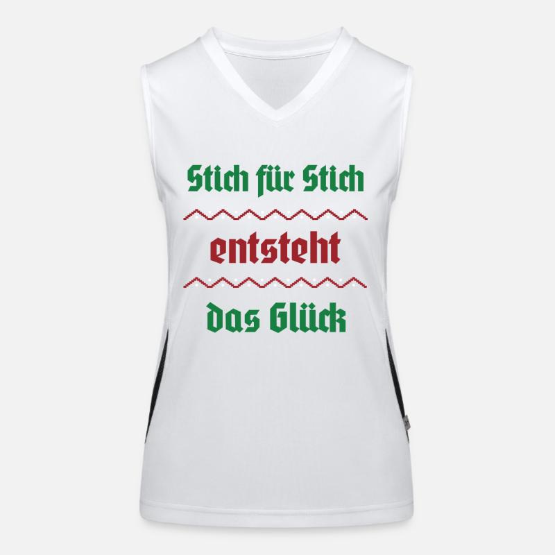 Stitch by stitch, happiness arises Women's Functional Contrast Tank Top