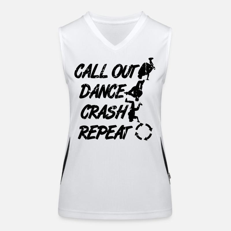 Call Out Dance Crash Repeat Funktionelles Kontrast-Tank Top für Frauen