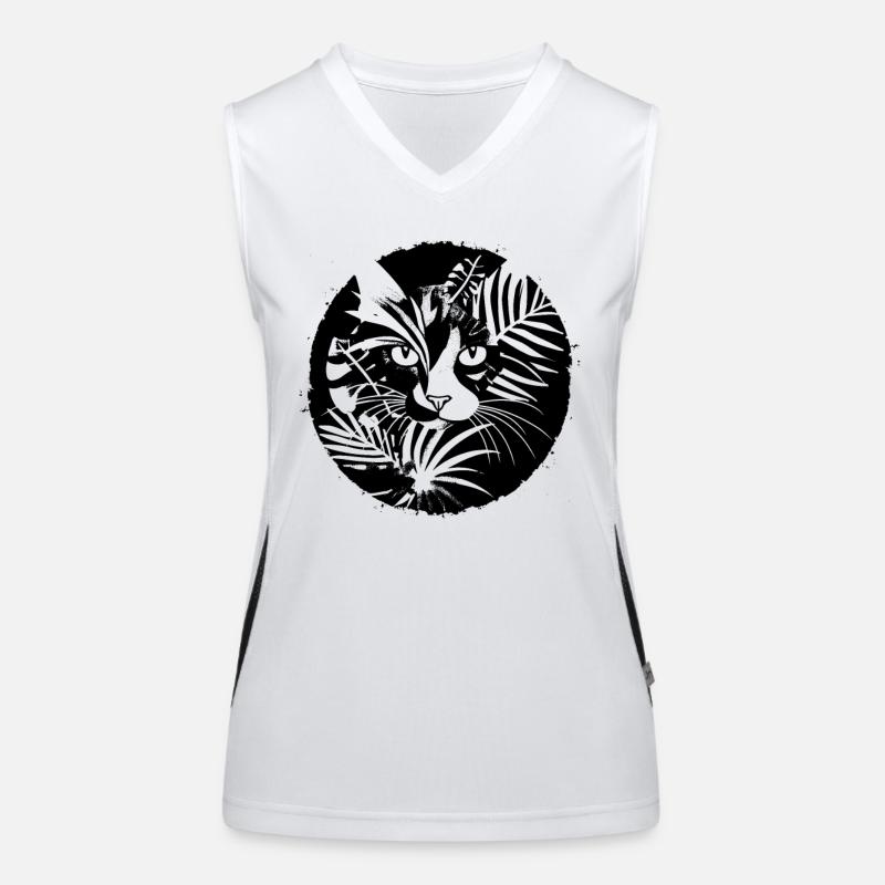 Cats Illustration Women's Functional Contrast Tank Top