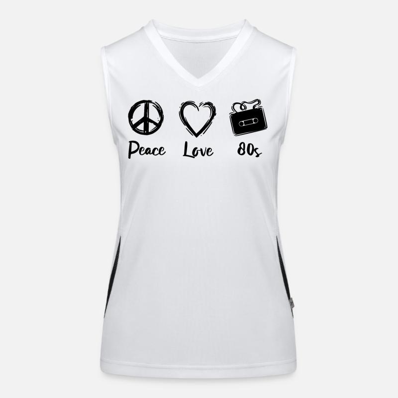 Ich liebe die 80er Funktionelles Kontrast-Tank Top für Frauen