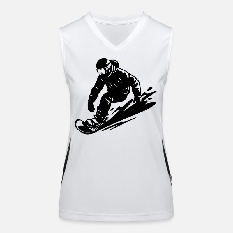 Snowboarder Funktionelles Kontrast-Tank Top für Frauen