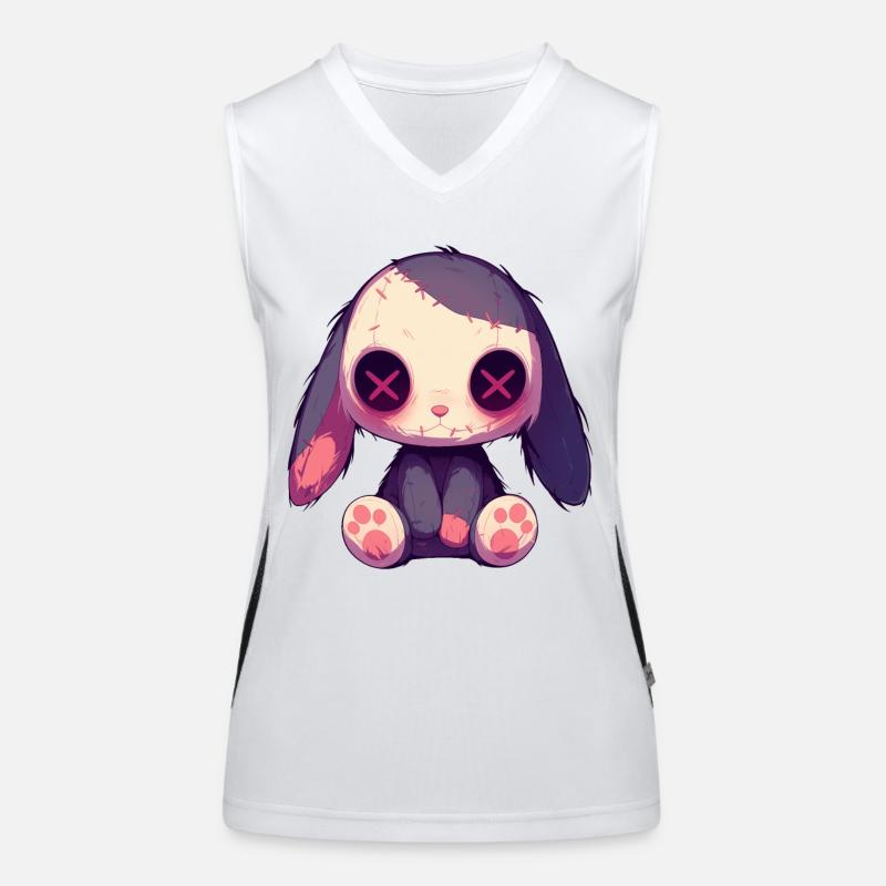 Goth Bunny Cute Hase Gothic Puppe Grunge Geschenk Funktionelles Kontrast-Tank Top für Frauen