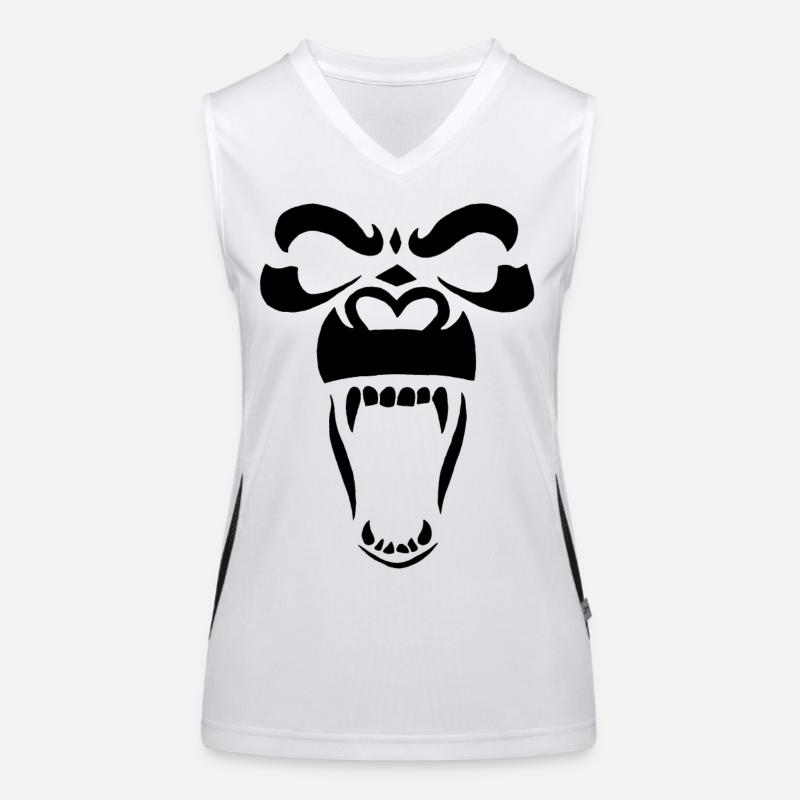Schwarzer Gorilla Funktionelles Kontrast-Tank Top für Frauen