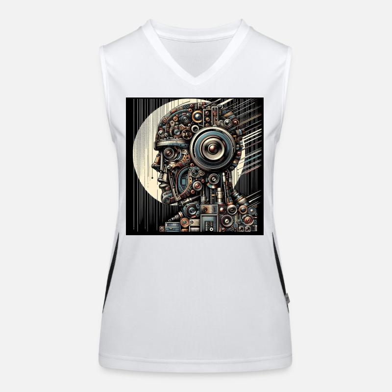 Analog soul AI robot Art Women's Functional Contrast Tank Top