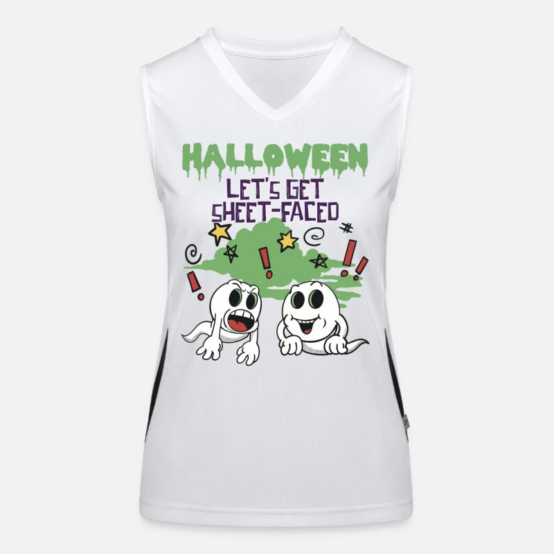 Halloween - Let's get Sheet-Faced Women's Functional Contrast Tank Top