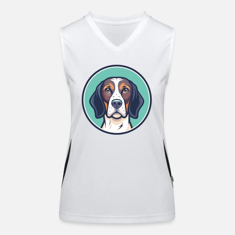 Ariege pointer chien race dessin animé Kawaii Clipart Débardeur respirant contrasté Femme