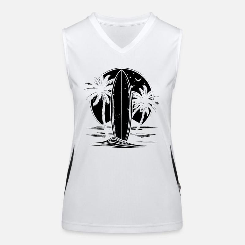 Graphismes de surf Débardeur respirant contrasté Femme