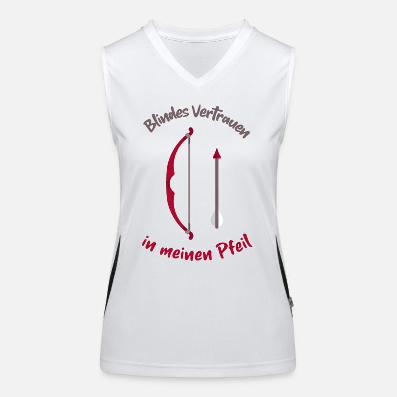 Bogenschießen Enthusiasten Funktionelles Kontrast-Tank Top für Frauen