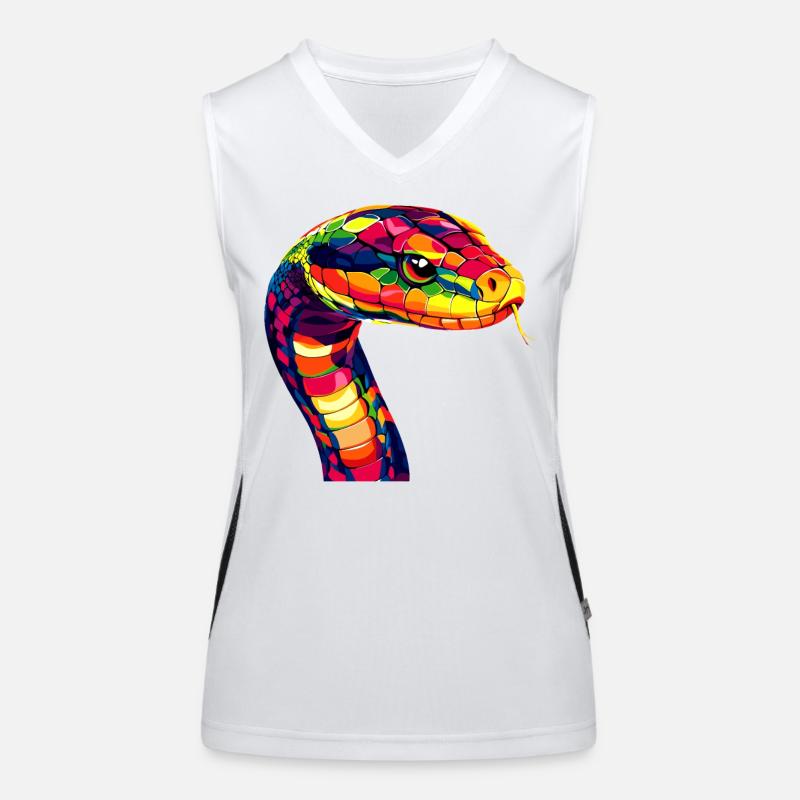 Snake Python Cobra Mamba Rattlesnake Snake Women's Functional Contrast Tank Top