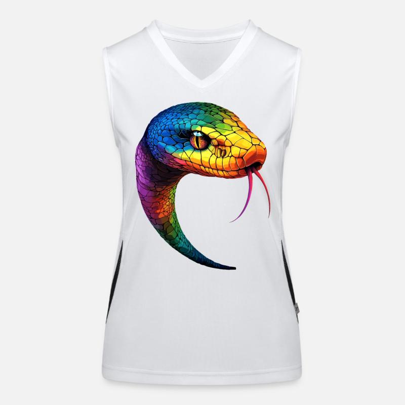 Snake Python Cobra Mamba Rattlesnake Snake Women's Functional Contrast Tank Top