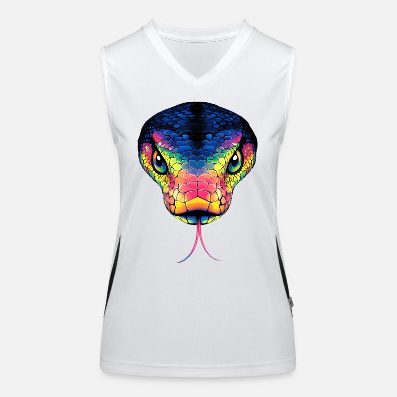 Snake Python Cobra Mamba Rattlesnake Snake Women's Functional Contrast Tank Top