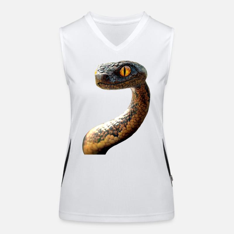 Serpent Python Cobra Mamba Serpent à sonnettes Serpent Débardeur respirant contrasté Femme