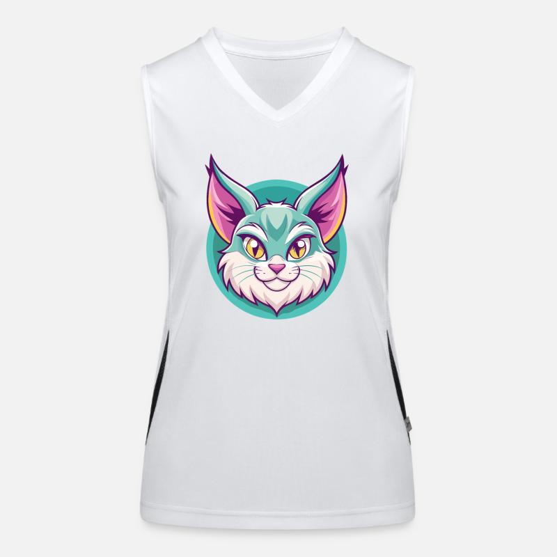 Pixie Bob Chat Race Dessin animé Kawaii Animal Pet Débardeur respirant contrasté Femme