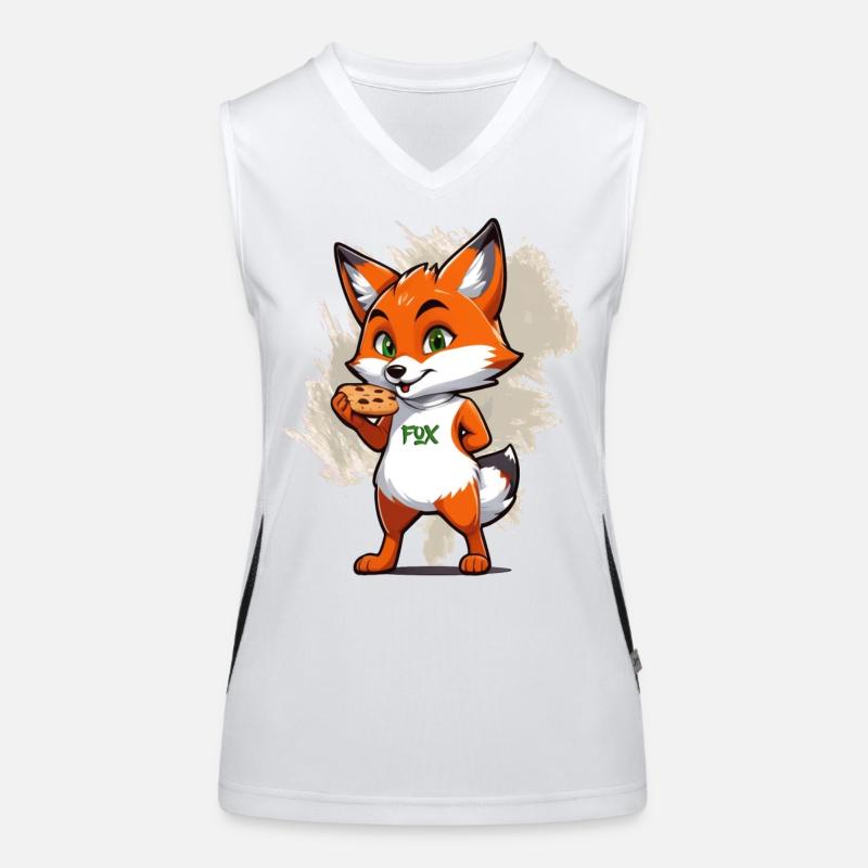 Fuchs mit Keksen Funktionelles Kontrast-Tank Top für Frauen