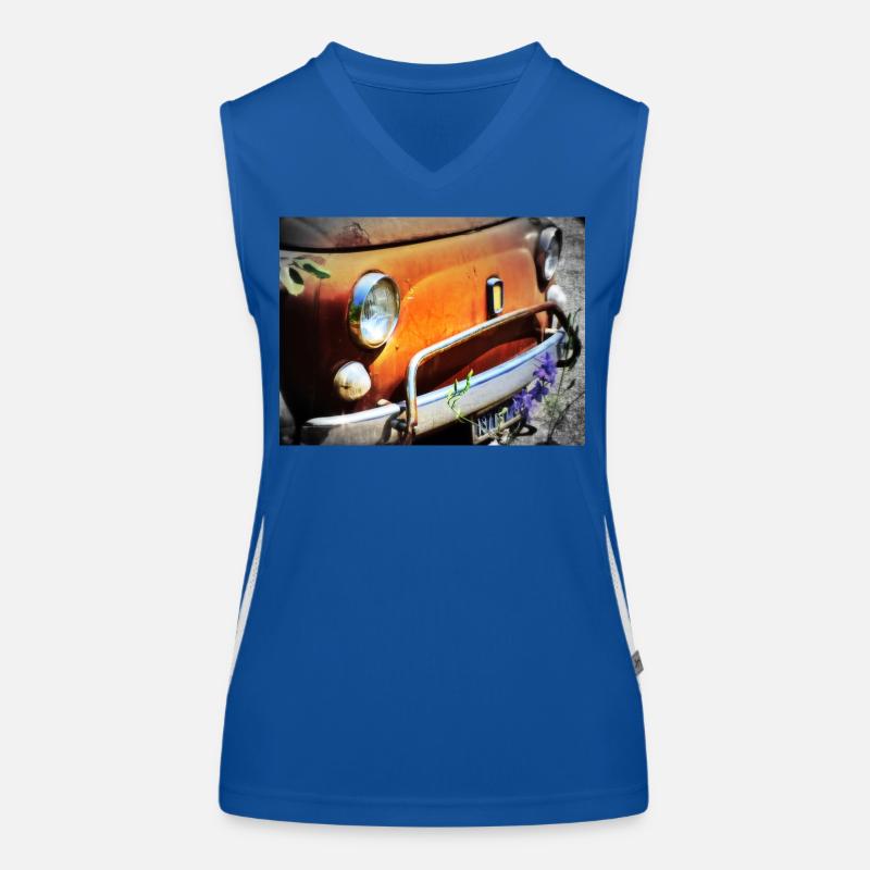 Rostiges Oldtimer Front Design Funktionelles Kontrast-Tank Top für Frauen
