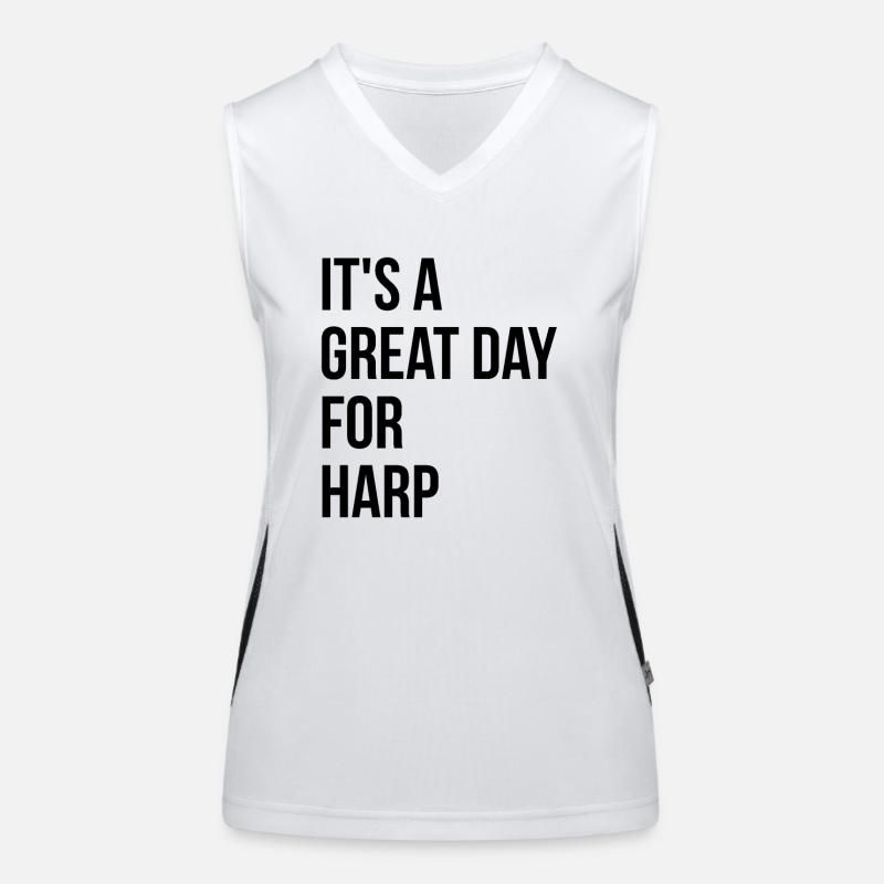 Harfe Funktionelles Kontrast-Tank Top für Frauen