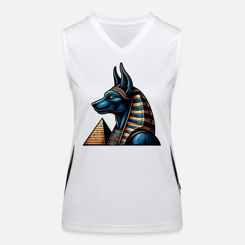Anubis | Wächter der Gräber Ägypten Funktionelles Kontrast-Tank Top für Frauen