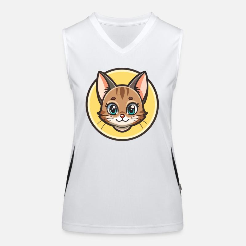 Pixie Bob Chat Race Dessin animé Kawaii Animal Pet Débardeur respirant contrasté Femme