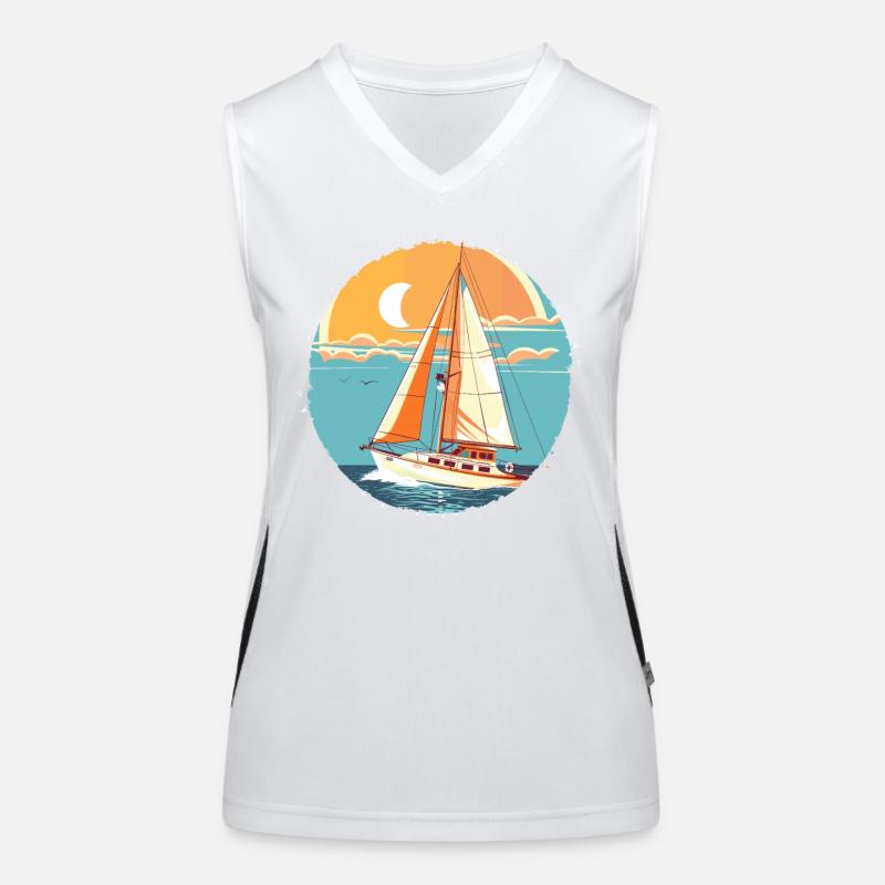 Sailing Comic Look Women's Functional Contrast Tank Top