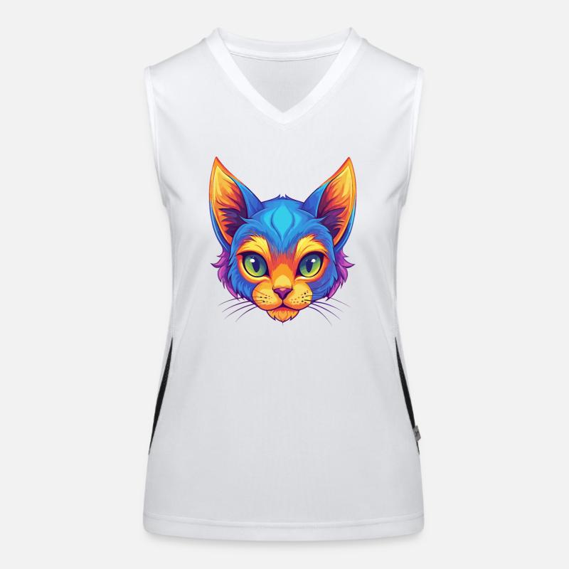 Pixie Bob Katze Rasse Cartoon Kawaii Tier Haustier Funktionelles Kontrast-Tank Top für Frauen