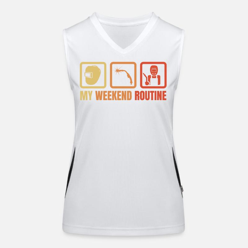 Schweißer Wochenendroutine Funktionelles Kontrast-Tank Top für Frauen