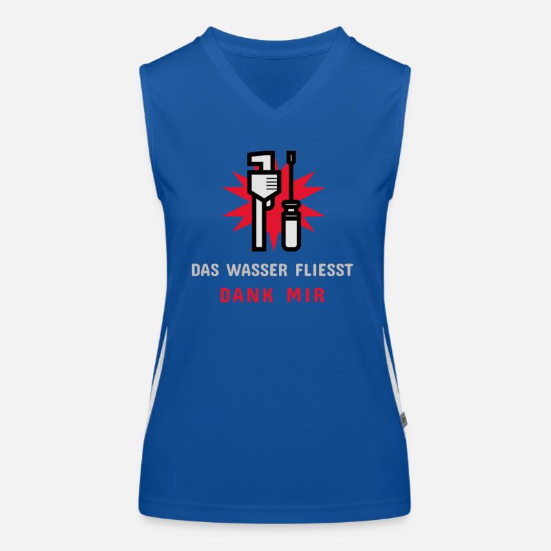 Das Wasser Fließt Dank Mir Funktionelles Kontrast-Tank Top für Frauen