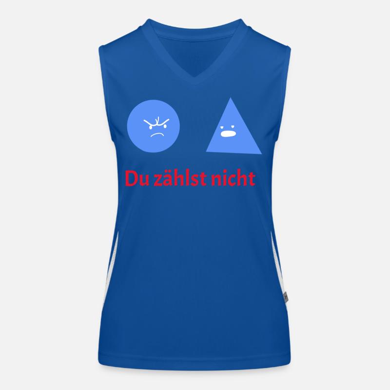 You Don't Count: Geometry Humor Women's Functional Contrast Tank Top