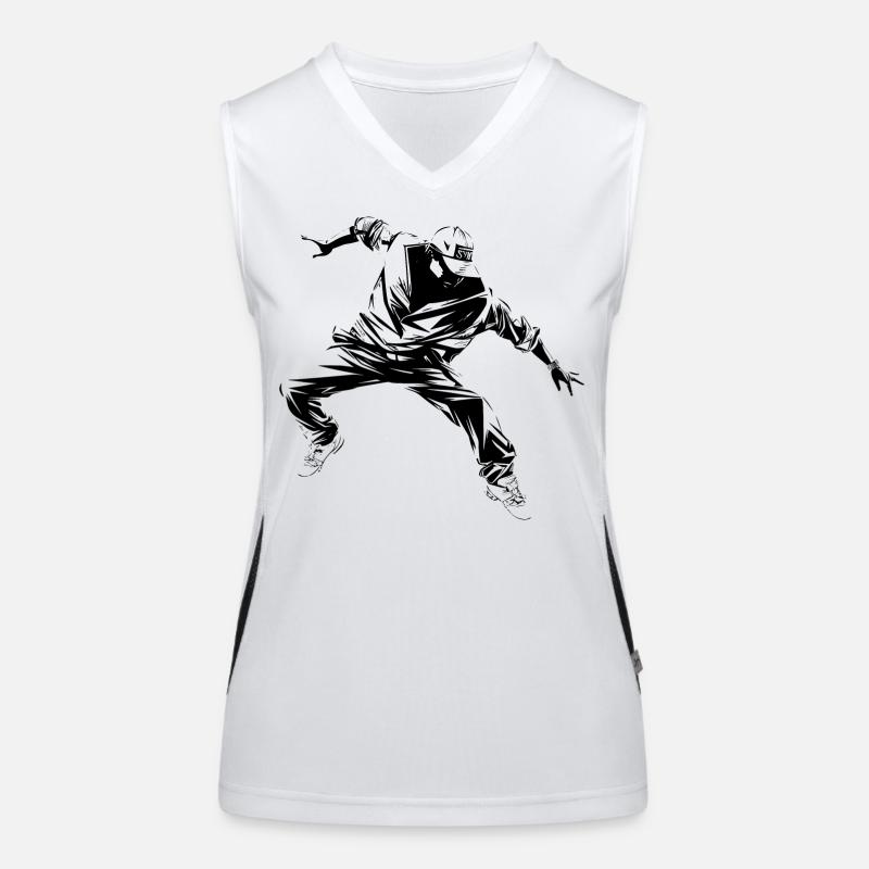 B Boy Graphique Débardeur respirant contrasté Femme