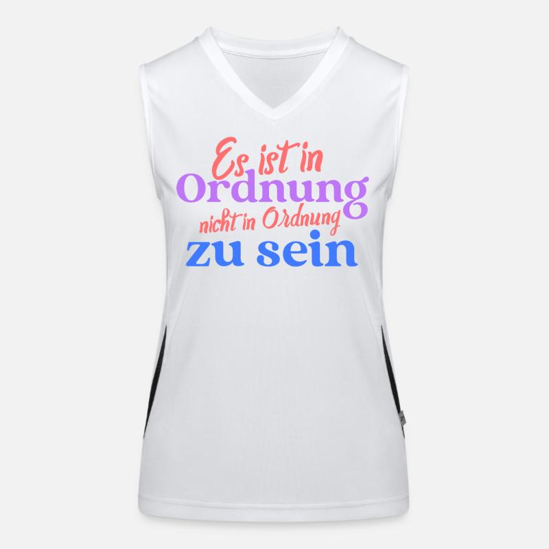 C’est normal de ne pas aller bien Débardeur respirant contrasté Femme