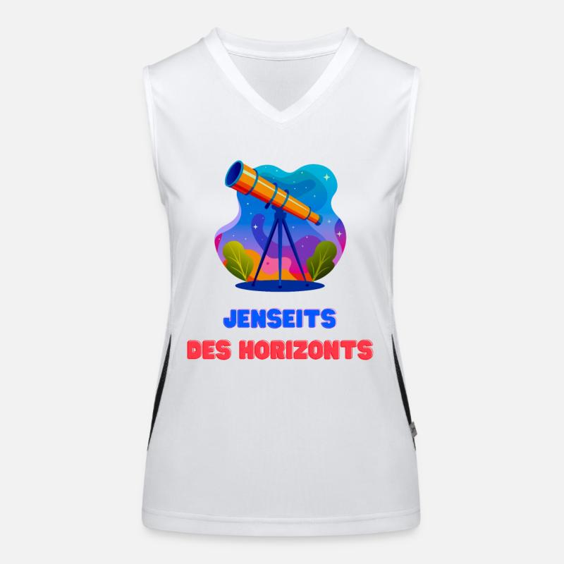 Jenseits des Horizonts Funktionelles Kontrast-Tank Top für Frauen