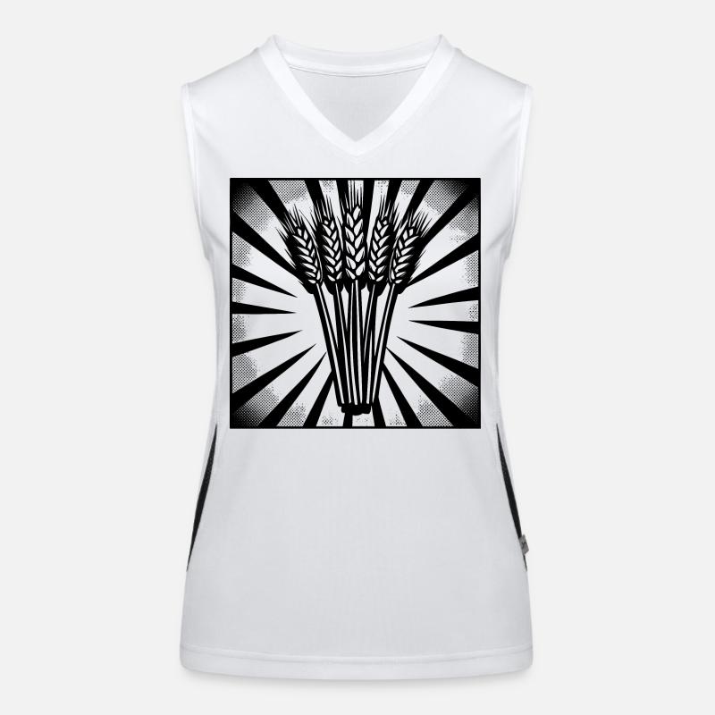 5 épis de blé Highlight Dark Débardeur respirant contrasté Femme