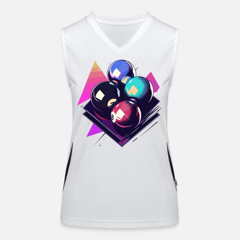 Boules de billard graphique Débardeur respirant contrasté Femme