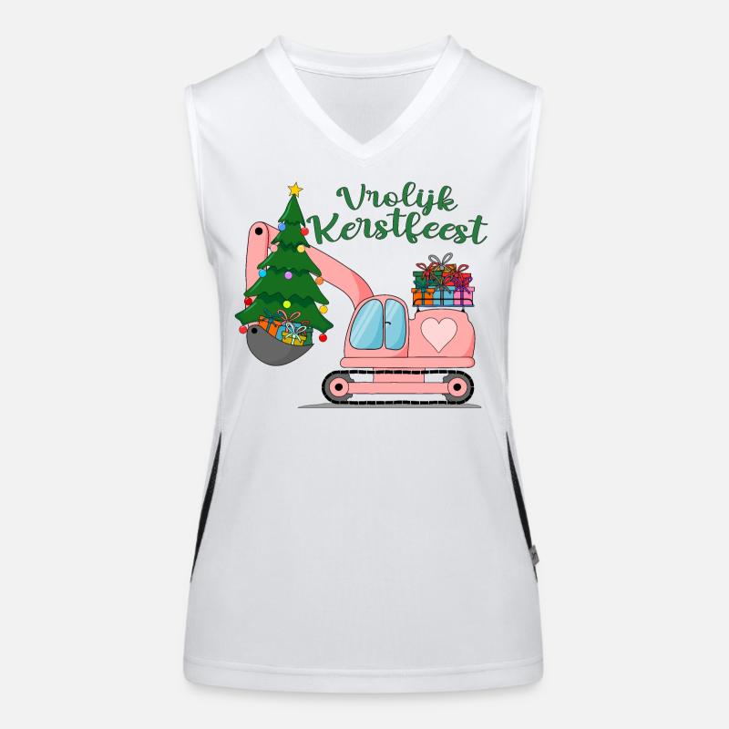 Graafmachine Vrolijk Kerstfeest in roze Funktionelles Kontrast-Tank Top für Frauen