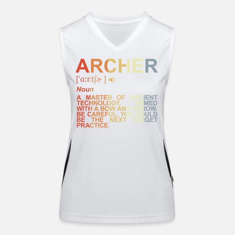 Bogenschütze Begriffserklärung Funktionelles Kontrast-Tank Top für Frauen