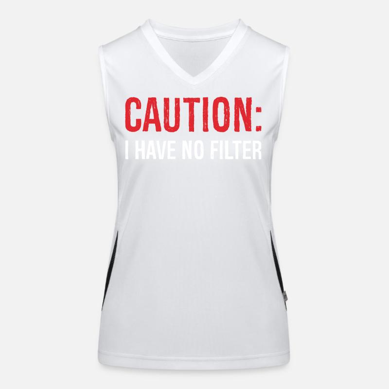 caution I have no filter Débardeur respirant contrasté Femme