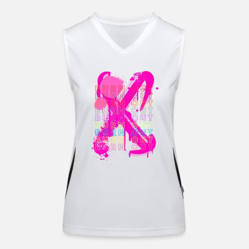 BURN OUT Débardeur respirant contrasté Femme