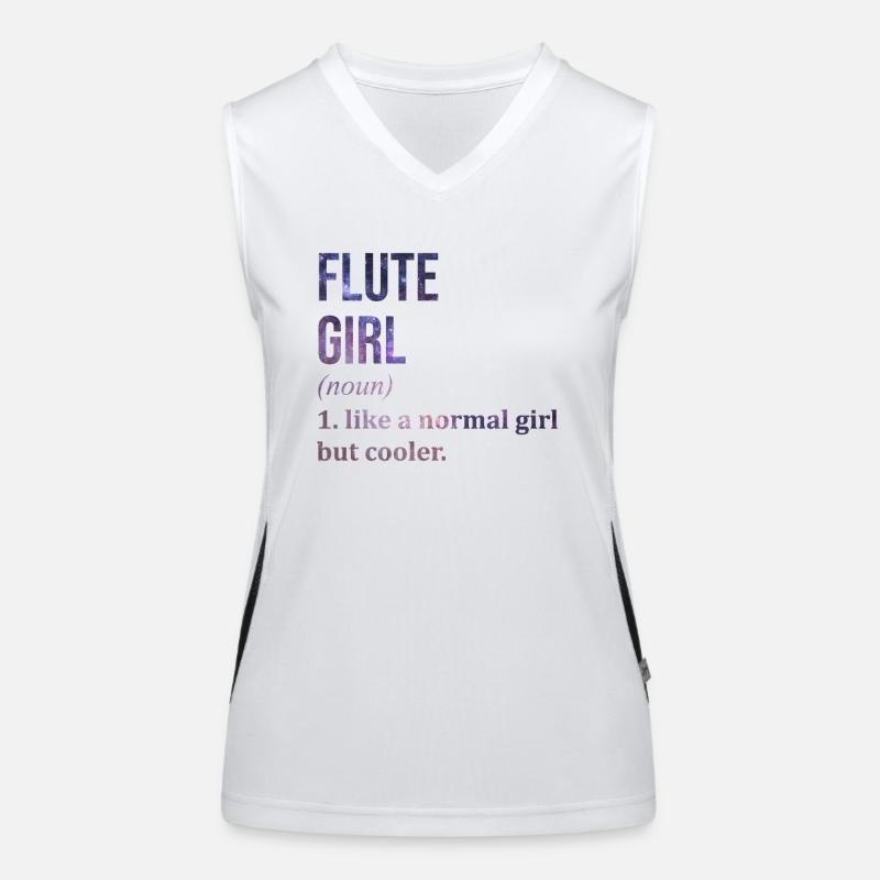 Flöte Funktionelles Kontrast-Tank Top für Frauen