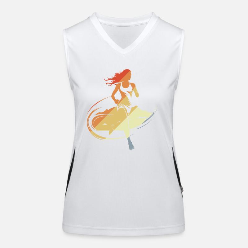 Runner Sketch Women's Functional Contrast Tank Top