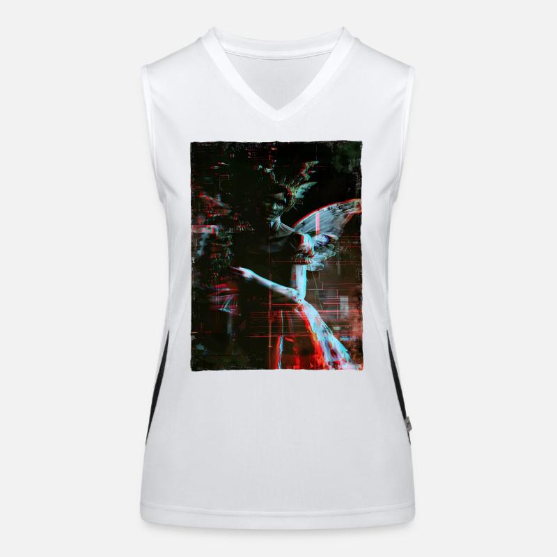 Dark Fairy Cybergoth Fairycore Glitch Graphics Women's Functional Contrast Tank Top