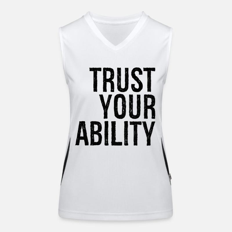 trust your ability Débardeur respirant contrasté Femme
