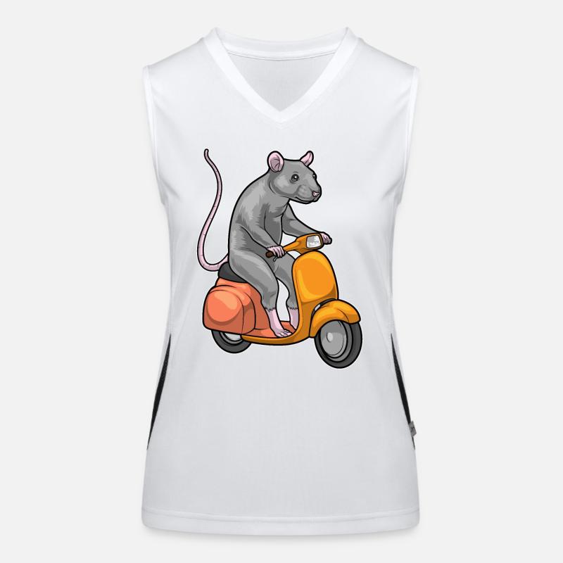 Ratte Motorroller Funktionelles Kontrast-Tank Top für Frauen