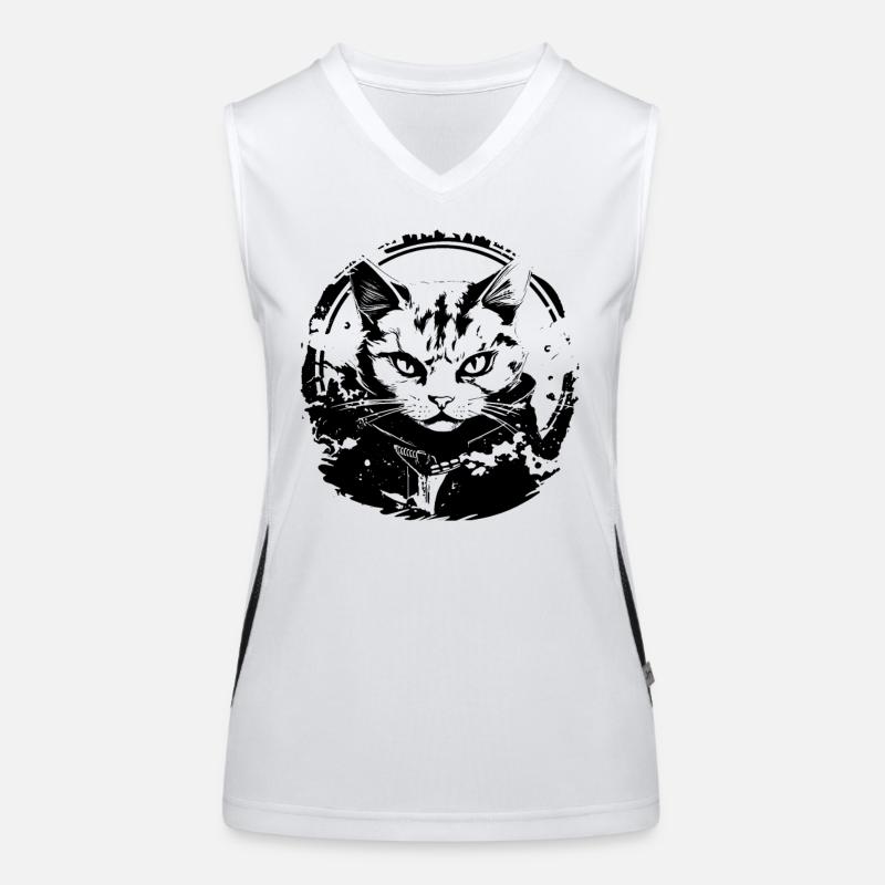 Look manga chat Débardeur respirant contrasté Femme