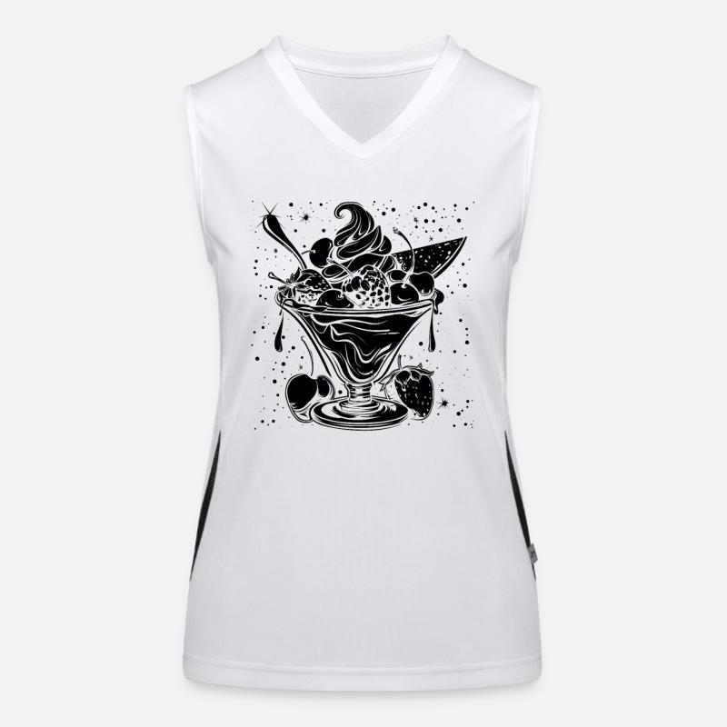 Eiscreme Eisbecher Funktionelles Kontrast-Tank Top für Frauen