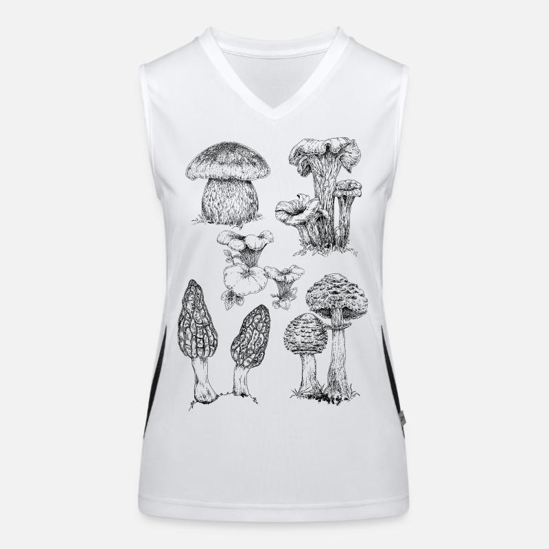 Champignons Funktionelles Kontrast-Tank Top für Frauen
