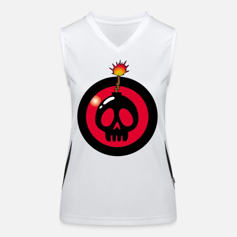 Exploding Skull Women's Functional Contrast Tank Top
