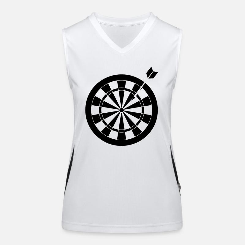 Dartscheibe Funktionelles Kontrast-Tank Top für Frauen