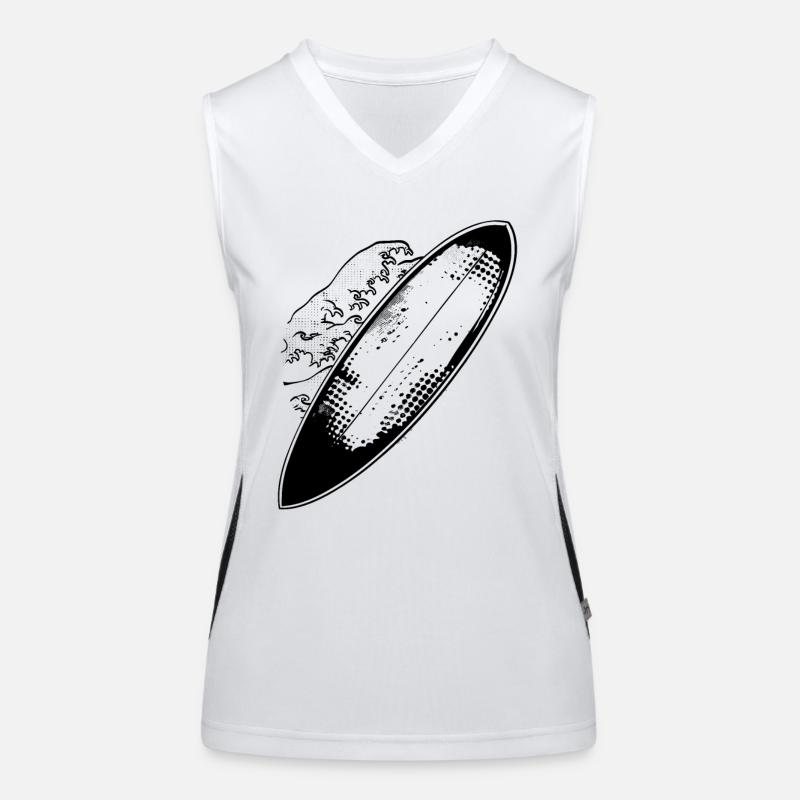 Surfbrett Funktionelles Kontrast-Tank Top für Frauen