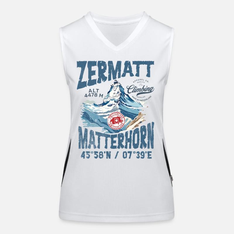 Zermatter Klettern 2 Funktionelles Kontrast-Tank Top für Frauen