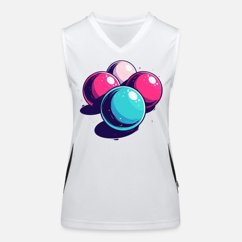 Billardkugeln Funktionelles Kontrast-Tank Top für Frauen